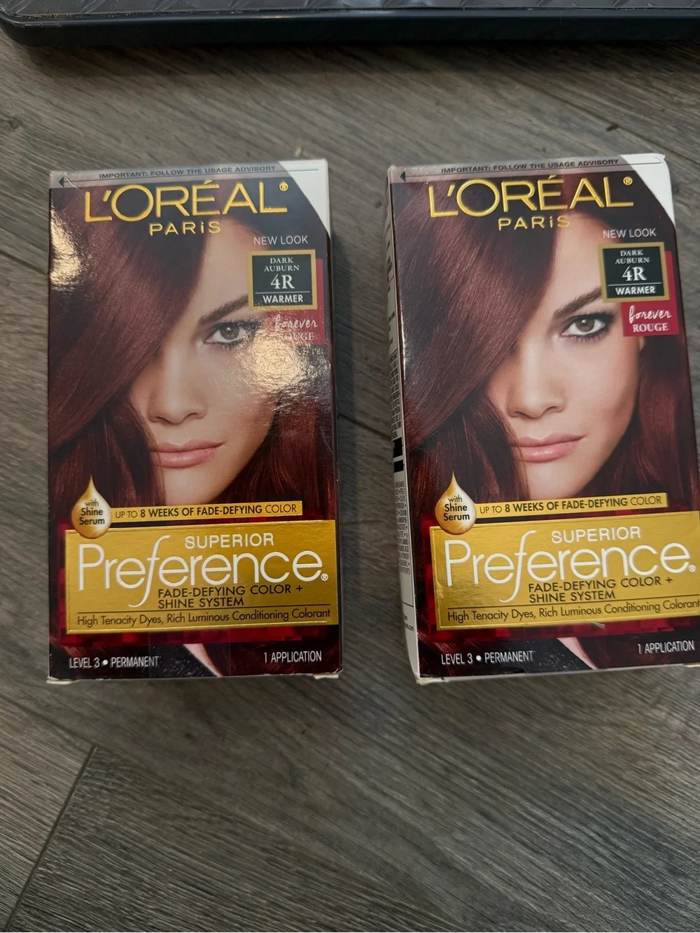 2 x L’Oreal Superior Preference Permanent Hair Color - Dark Auburn 4R (Warmer)